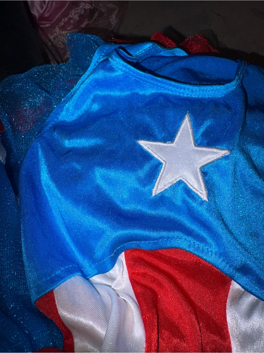 Marvel Blue Superhero Dress Costume with Red & White Accents - Picture 3 of 5